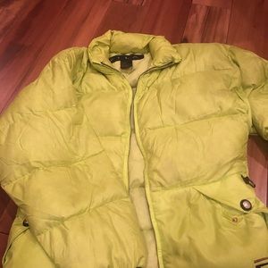 Wow  wow green with black goose down ski jacket